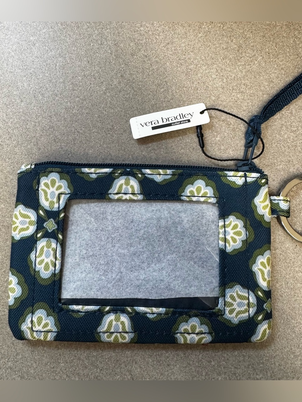 Vera Bradley Outlet Zip ID Case with With Window Maritime Medallion NWT